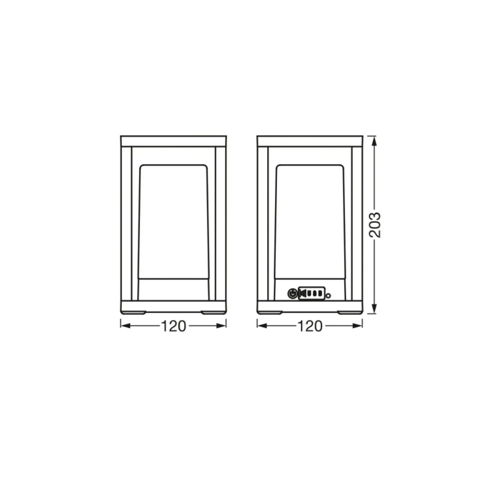 OSRAM SMART+ WiFi LED-Akku-Tischlampe FRAME, dunkelgrau IP44