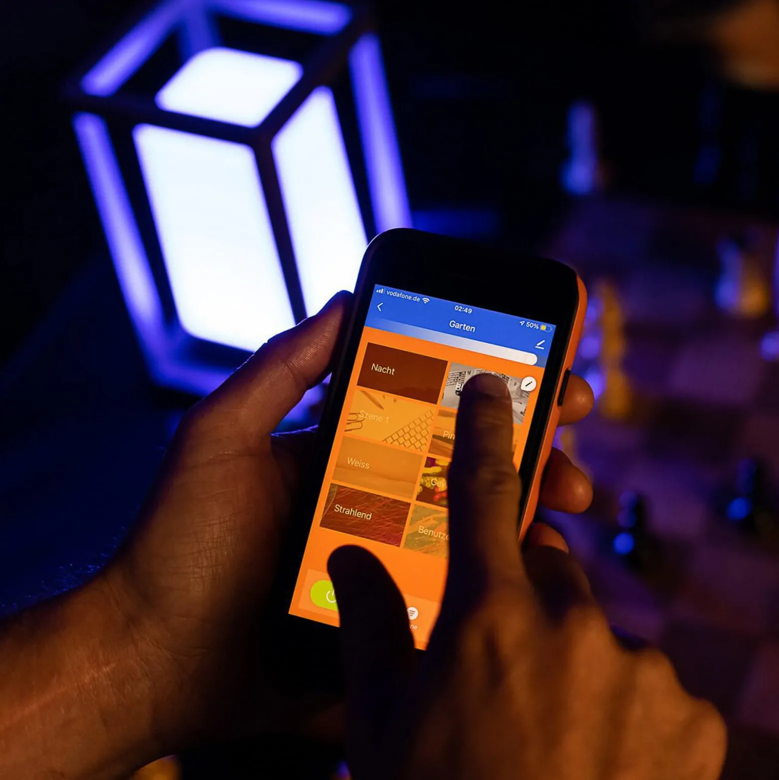 OSRAM SMART+ WiFi LED-Akku-Tischlampe FRAME, dunkelgrau IP44