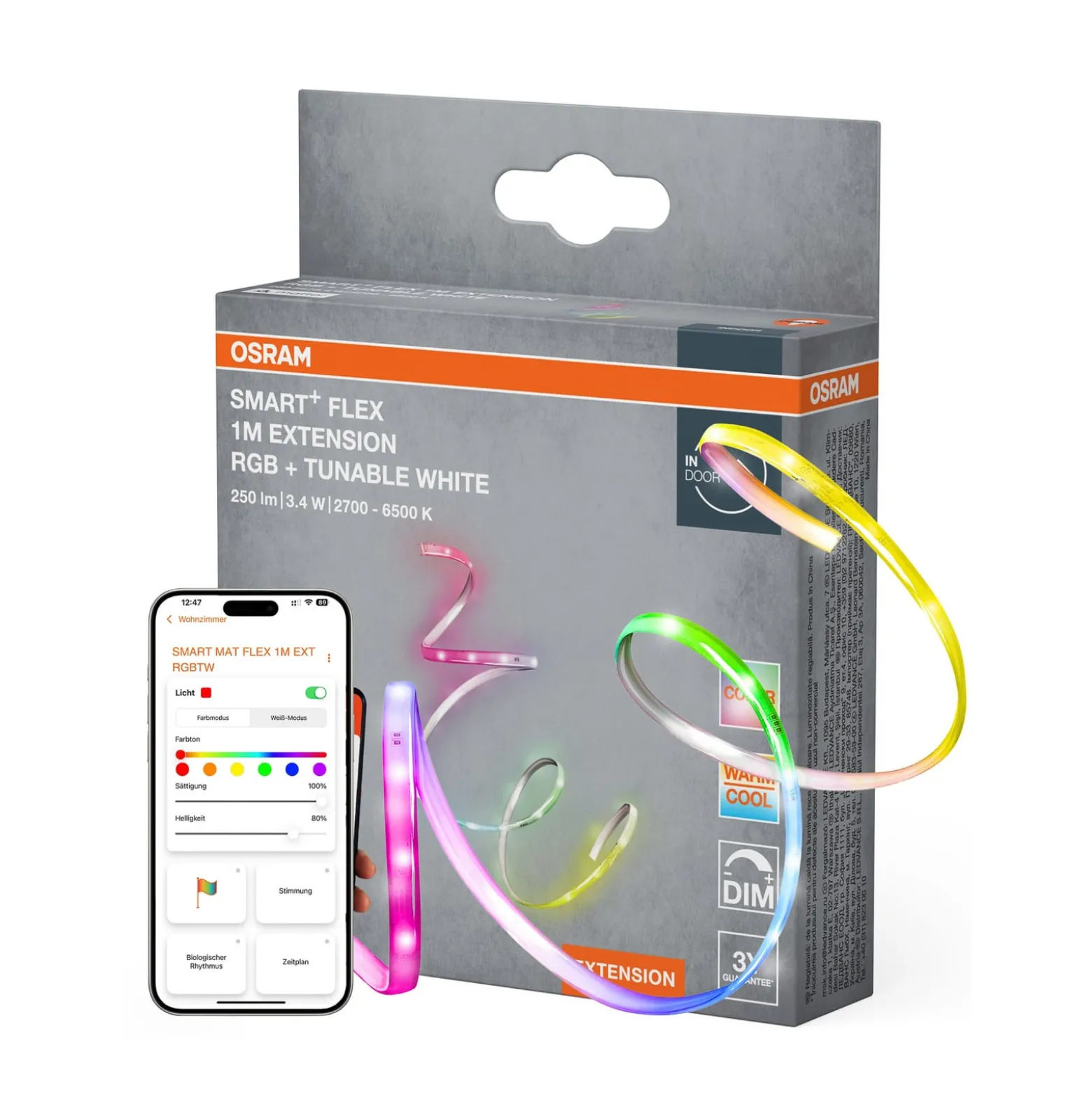 OSRAM SMART+ WiFi LED-Streifen Erweiterung 1m CCT RGB Matter