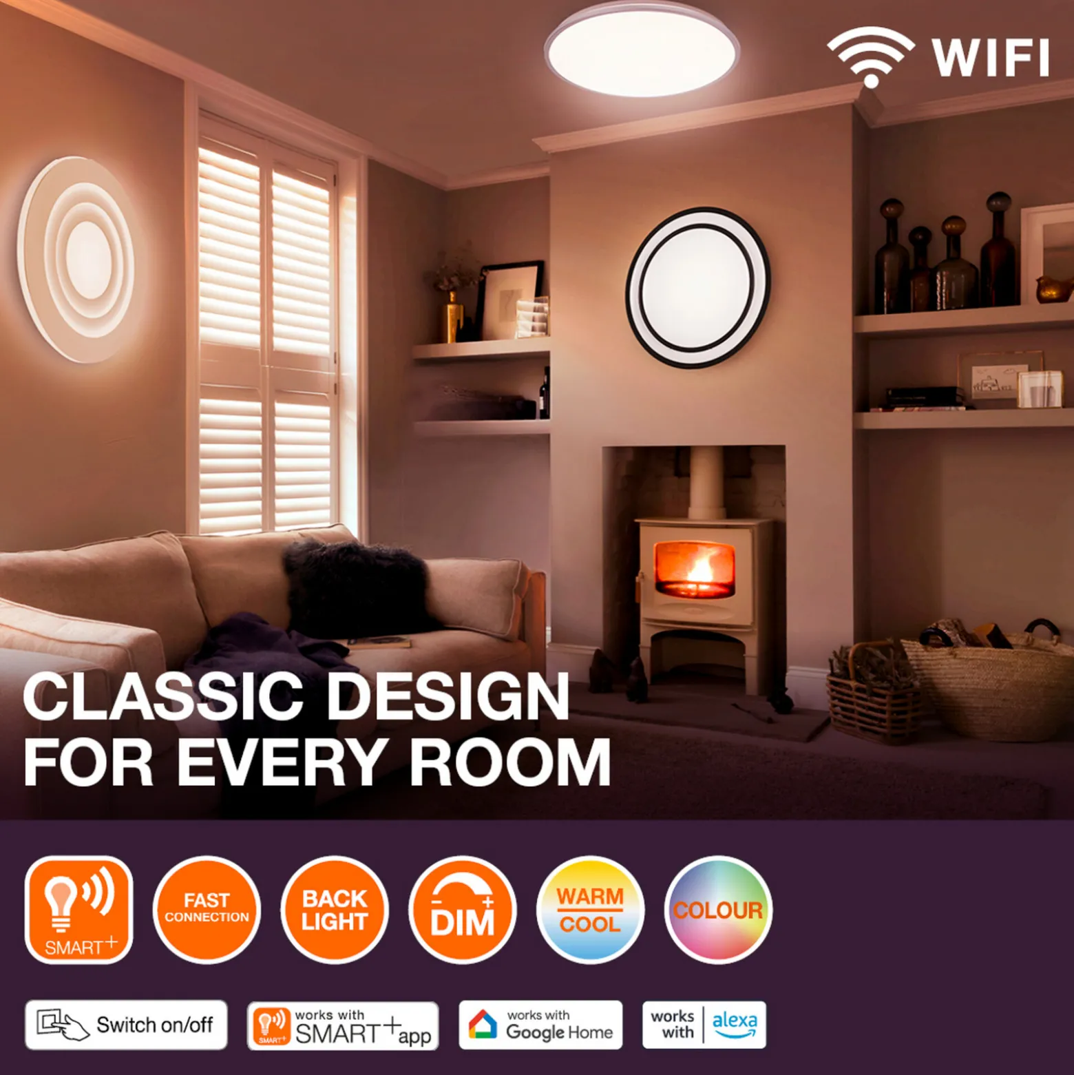 OSRAM SMART+ WiFi ORBIS ULTRA SLIM BACKLIGHT weiß Ø40cm RGBW