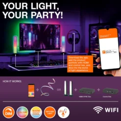 OSRAM SMART+ WiFi Tischlampe CORNER MAGIC, silber, 43 cm RGB