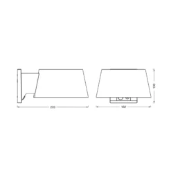 OSRAM Solar-Wandlampe ENDURA STYLE BRELLA, grau, Sensor IP54