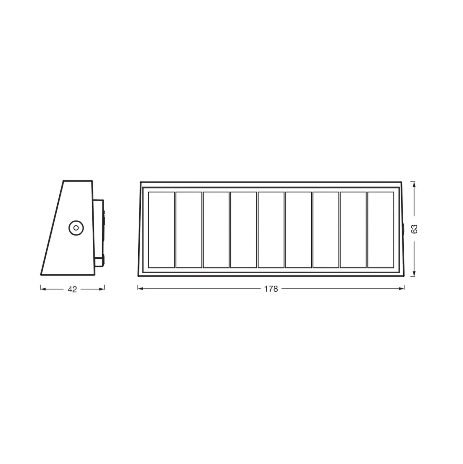 OSRAM Solar-Wandlampe ENDURA STYLE UPDOWN grau, Sensor, IP54