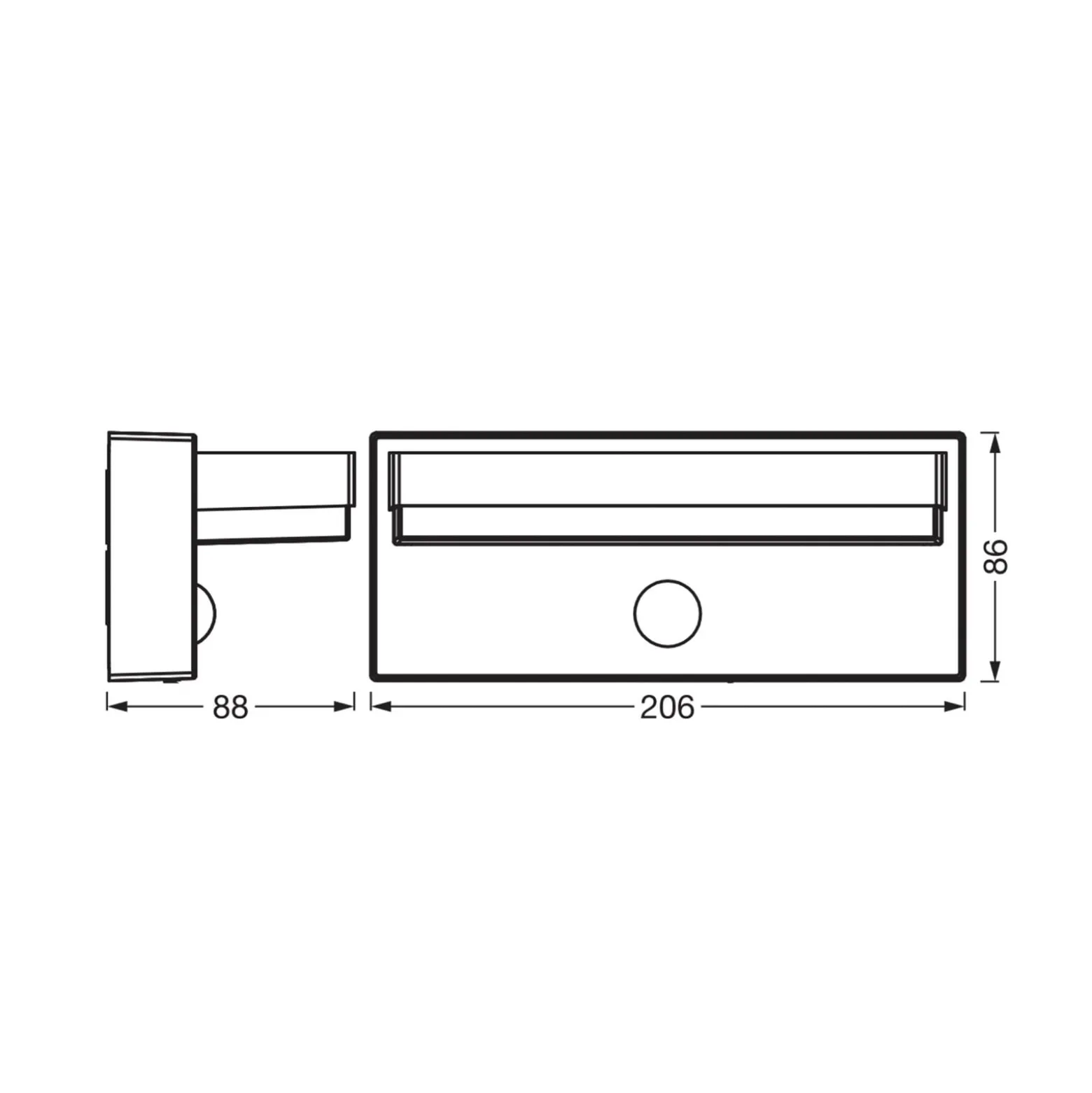 OSRAM Wandleuchte ENDURA STYLE ROBUST, grau, Sensor IP54 USB