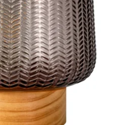 Pauleen Fancy Glamour E27-LED Batterie taupe Holz