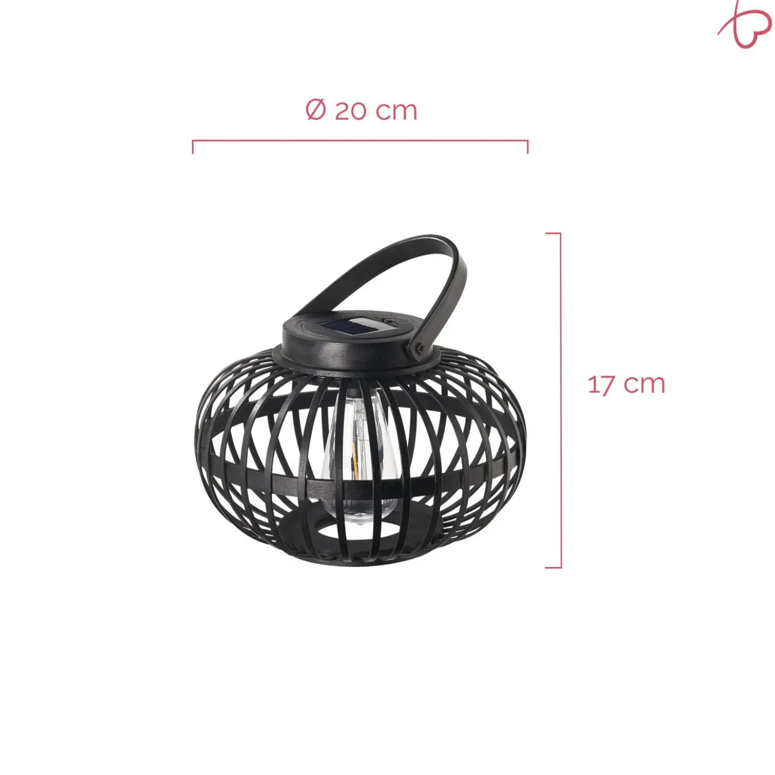 Pauleen LED-Solartischlampe SUNSHINE BLISS schwarz 17cm IP44