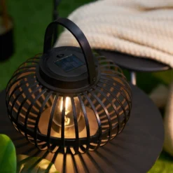 Pauleen LED-Solartischlampe SUNSHINE BLISS schwarz 17cm IP44