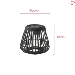 Pauleen LED-Solar-Tischlampe SUNSHINE GLIMMER, schwarz, IP44
