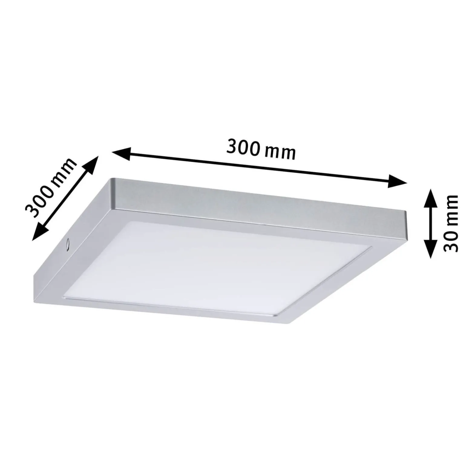 Paulmann Abia LED-Panel 4.000K eckig 30cm chrom