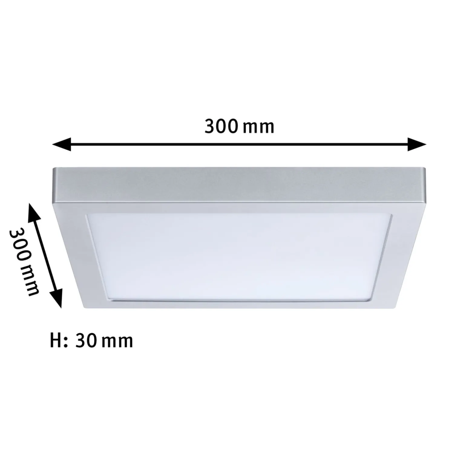 Paulmann Abia LED-Panel 30x30 cm 2.700K chrom