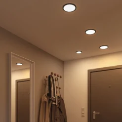 Paulmann Areo LED-Panel rund schwarz 3000K Ø17,5cm