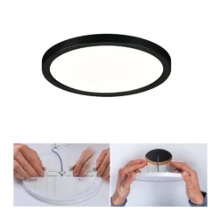 Paulmann Areo LED-Panel rund schwarz 4000K Ø17,5cm