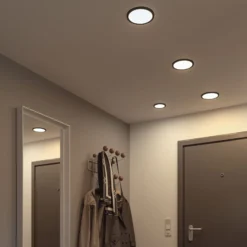 Paulmann Areo LED-Panel rund schwarz 4000K Ø11,8cm
