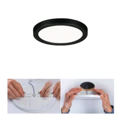Paulmann Areo LED-Panel rund schwarz 4000K Ø11,8cm