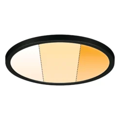 Paulmann Areo Panel dimtowarm rund schwarz Ø23cm