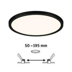 Paulmann Areo Panel dimtowarm rund schwarz Ø23cm