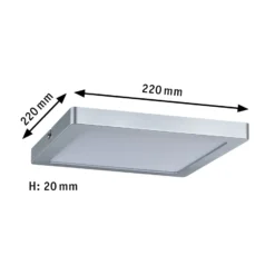 Paulmann Atria Decke 2.700 K 22x22cm chrom matt