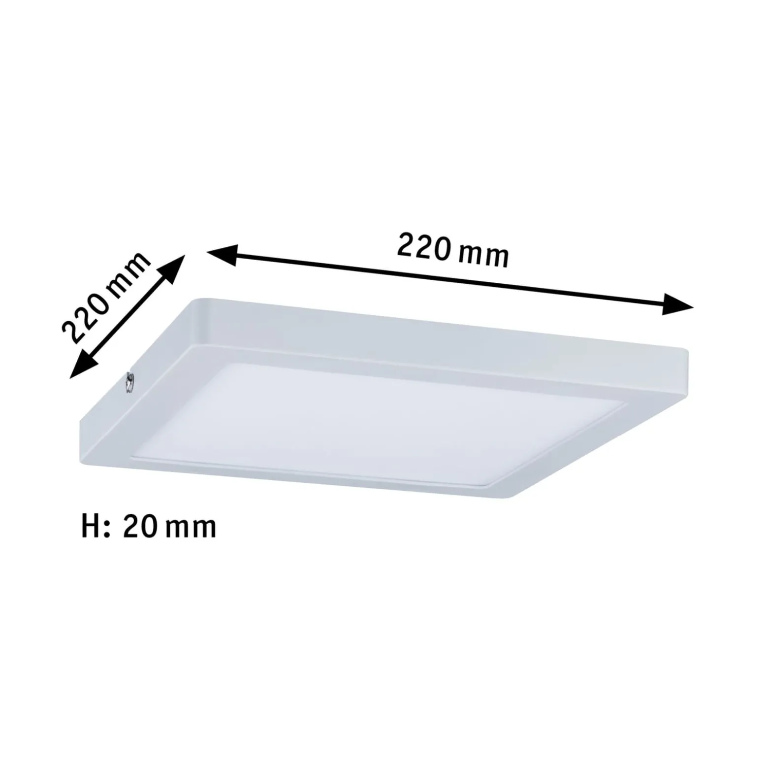 Paulmann Atria Decke 2.700 K 22x22 cm weiß matt