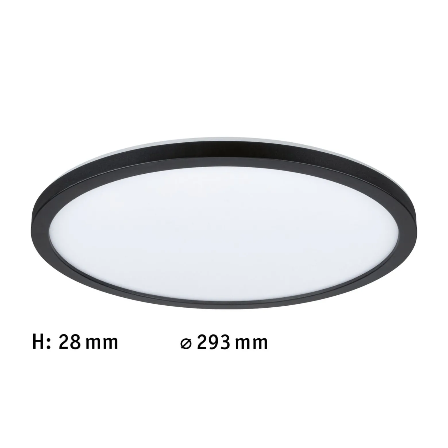 Paulmann Atria Shine LED-Panel schwarz Ø29cm 3000K an/aus