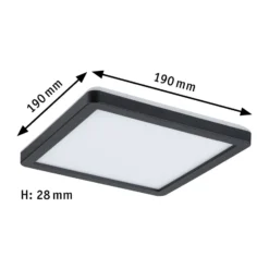 Paulmann Atria Shine Panel on/off black 840 19x19
