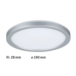 Paulmann Atria Shine Panel on/off chrom 840 Ø19cm