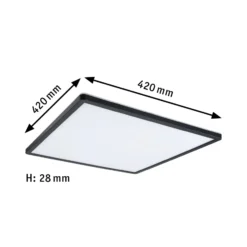 Paulmann Atria Shine Panel 3-step black 830 42x42