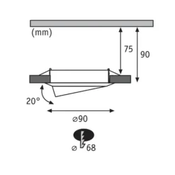 Paulmann Base GU10-Einbaustrahler 3er-Set, eisen