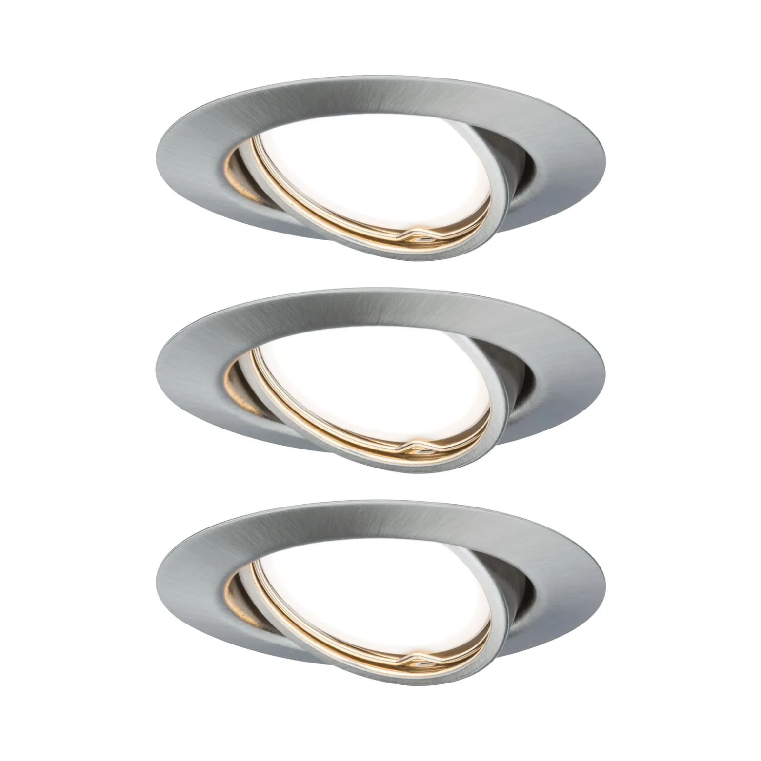 Paulmann Base GU10-Einbaustrahler 3er-Set, eisen