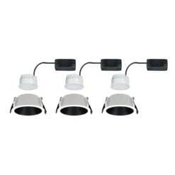 Paulmann Cole LED-Spotlight, schwarz-weiß, 3er-Set