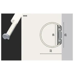 Paulmann Deckenprofil Tube Set mit Diffusor, 200cm