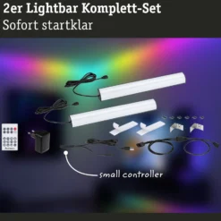 Paulmann EntertainLED Lightbar, RGB, 60cm, 2er-Set