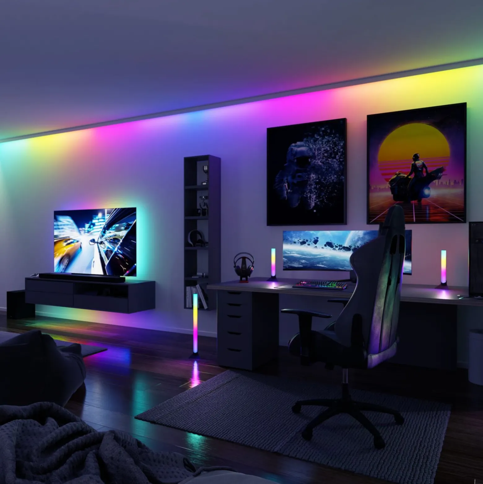 Paulmann EntertainLED Lightbar, RGB, 60cm, 2er-Set