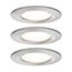 Paulmann 3er Spot Nova rund starr, alu, IP44, GU10 dimmbar