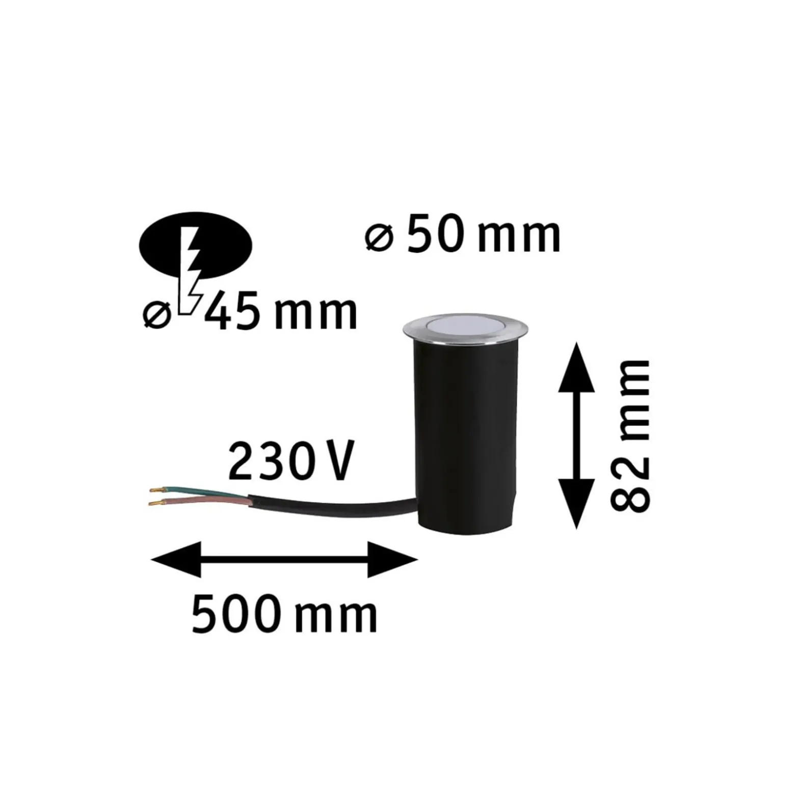 Paulmann Goldlicht LED-Bodeneinbaulampe Ø5cm