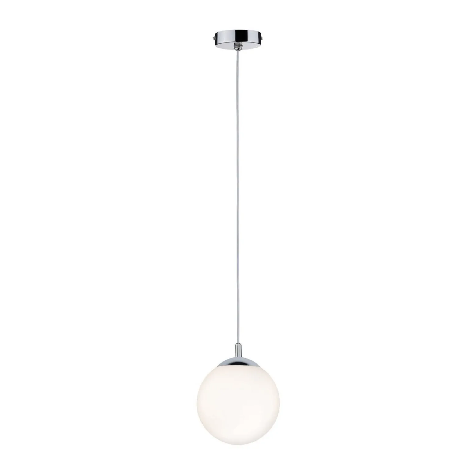 Paulmann Hängelampe Globe, weiß satiniert/chrom Ø 20 cm IP44
