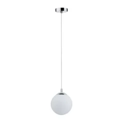 Paulmann Hängelampe Globe, weiß satiniert/chrom Ø 20 cm IP44