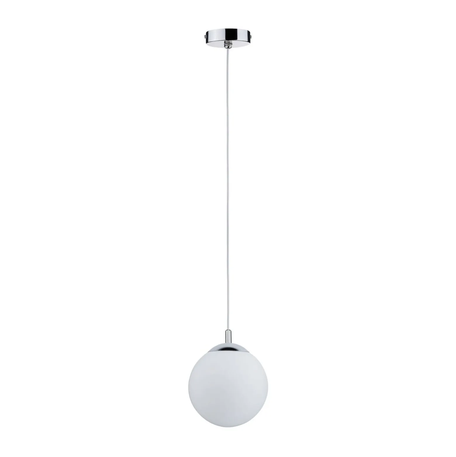 Paulmann Hängelampe Globe, weiß satiniert/chrom Ø 20 cm IP44