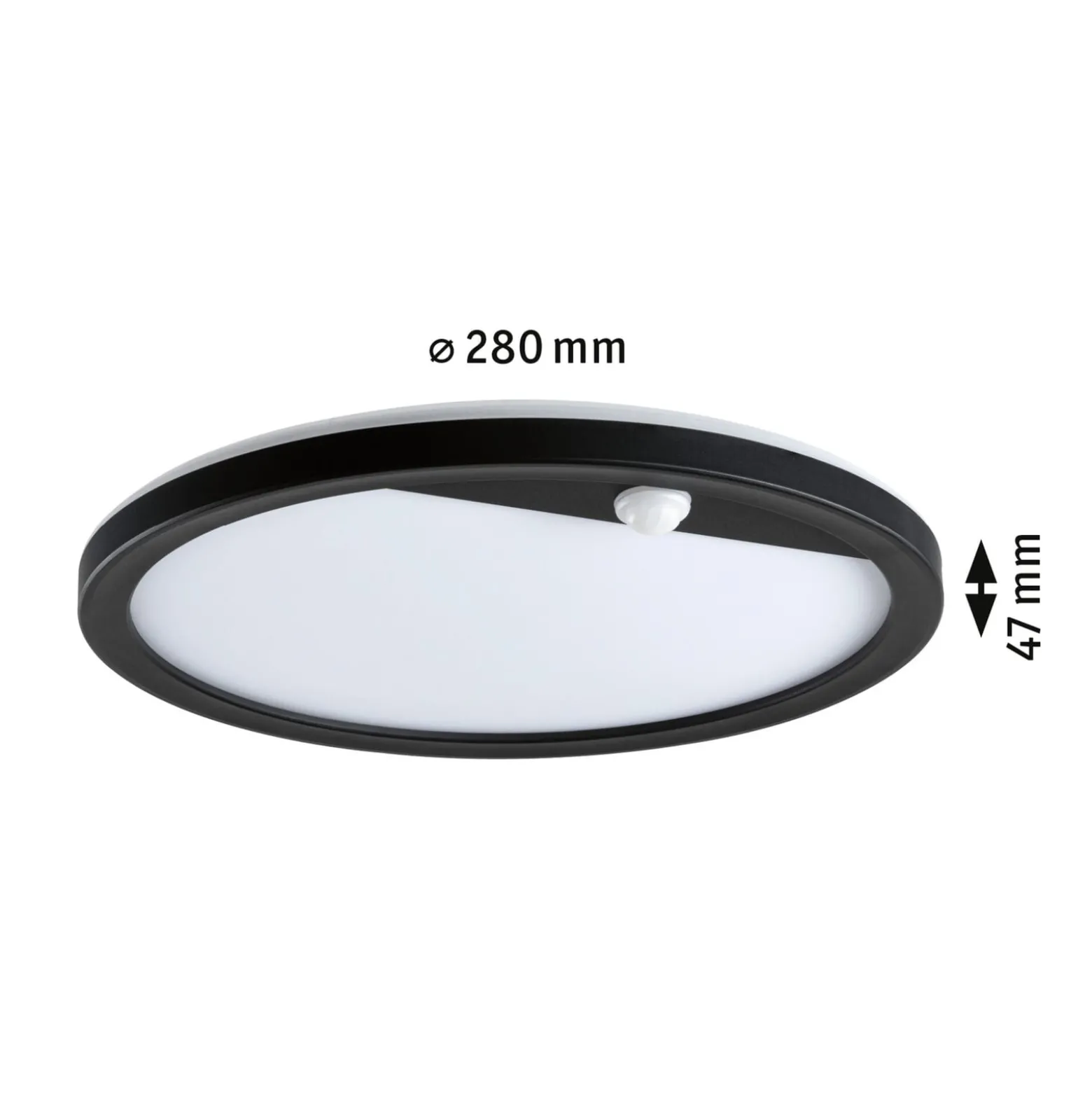 Paulmann Lamina Sensor-Wandlampe CCT rund schwarz