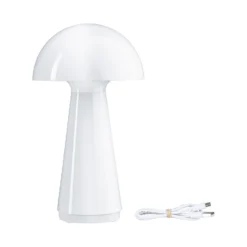 Paulmann LED-Akku-Tischleuchte Onzo, weiß, Kunststoff, IP44