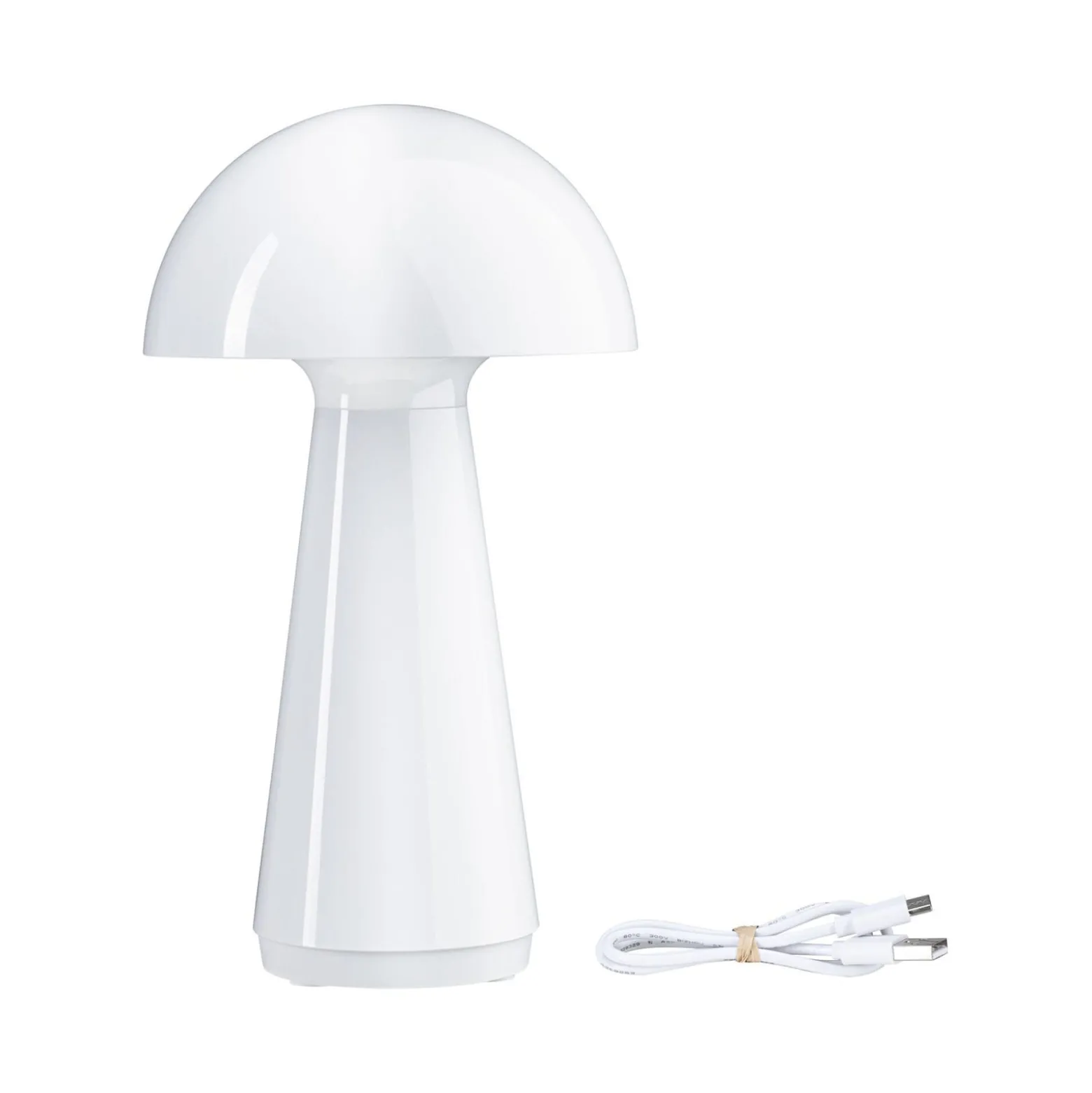 Paulmann LED-Akku-Tischleuchte Onzo, weiß, Kunststoff, IP44