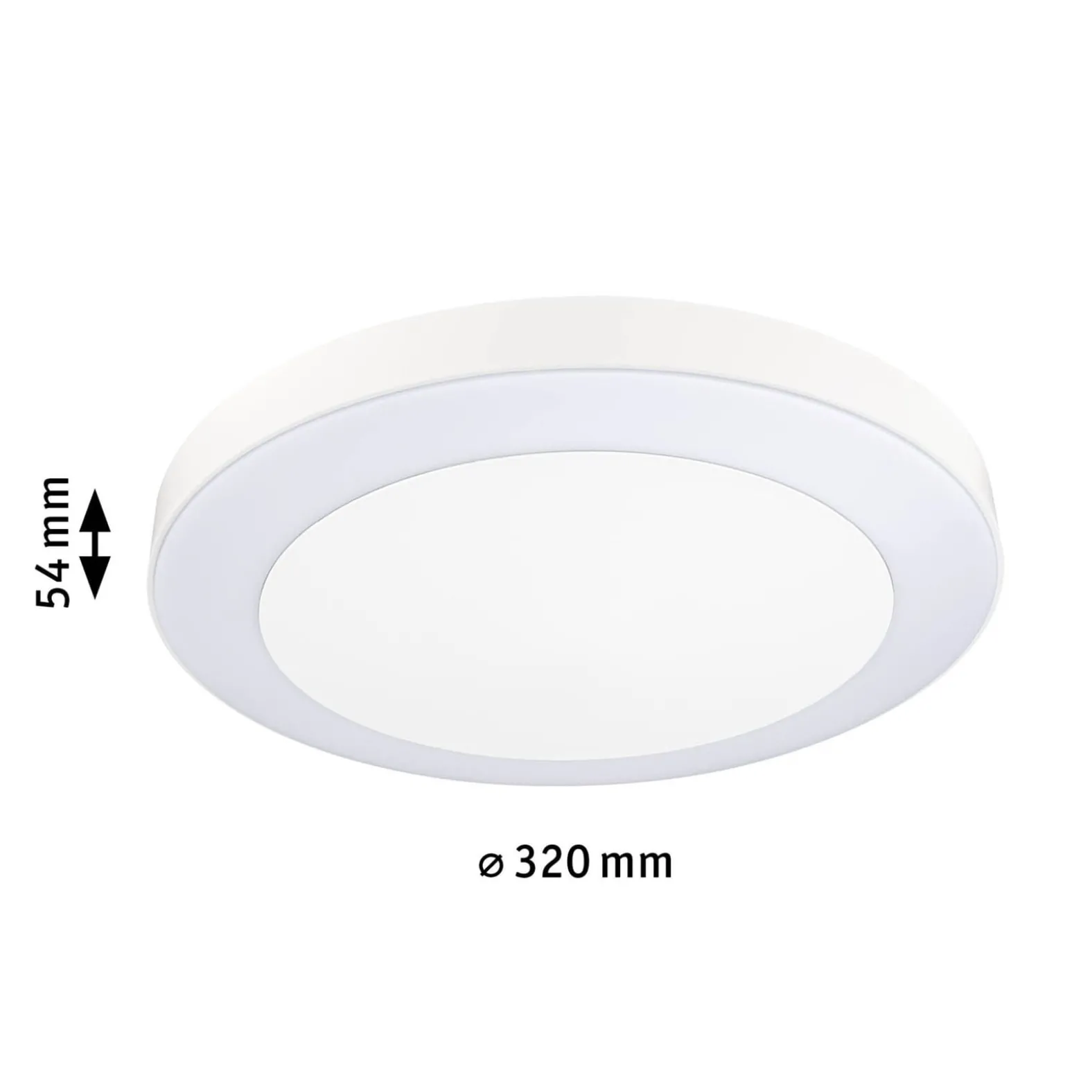 Paulmann LED-Außendeckenleuchte Circula, weiß, Sensor, IP44