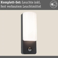 Paulmann LED-Außenwandlampe Bonnie, Alu, anthrazit, Sensor