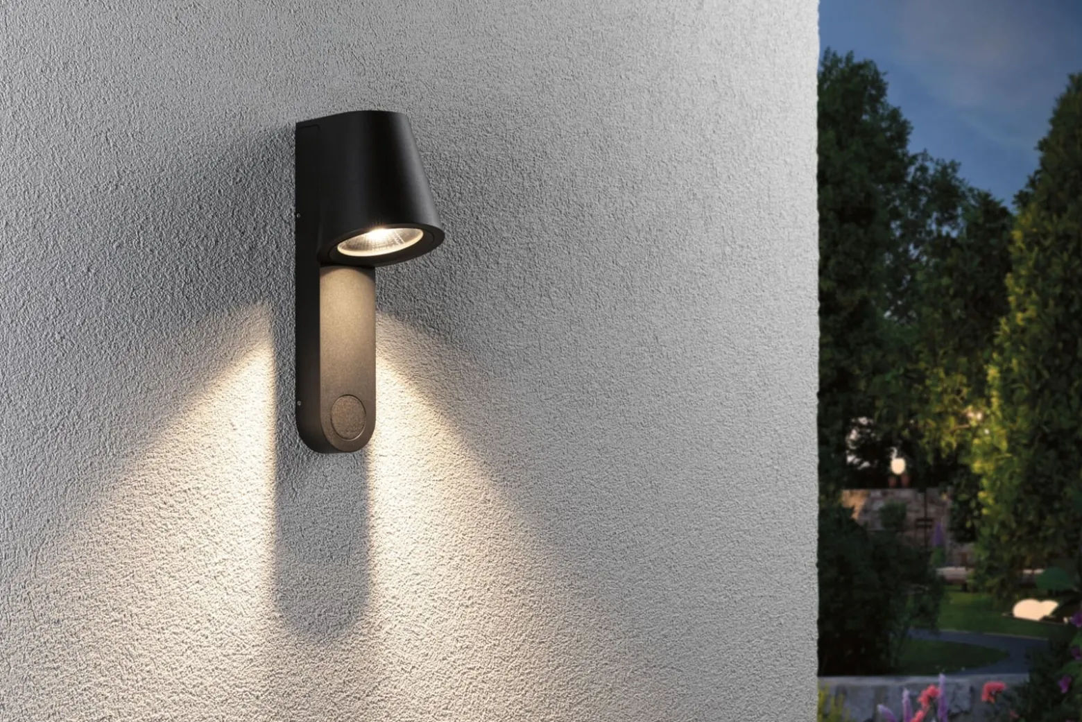 Paulmann LED-Außenwandleuchte Caissa, Aluminium, Sensor