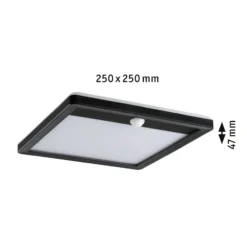 Paulmann LED-Außenwandleuchte Lamina, schwarz, Sensor, IP44