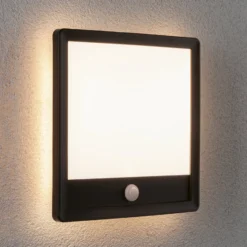 Paulmann LED-Außenwandleuchte Lamina, schwarz, Sensor, IP44