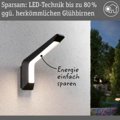 Paulmann LED-Außenwandleuchte Merano, Sensor, anthrazit