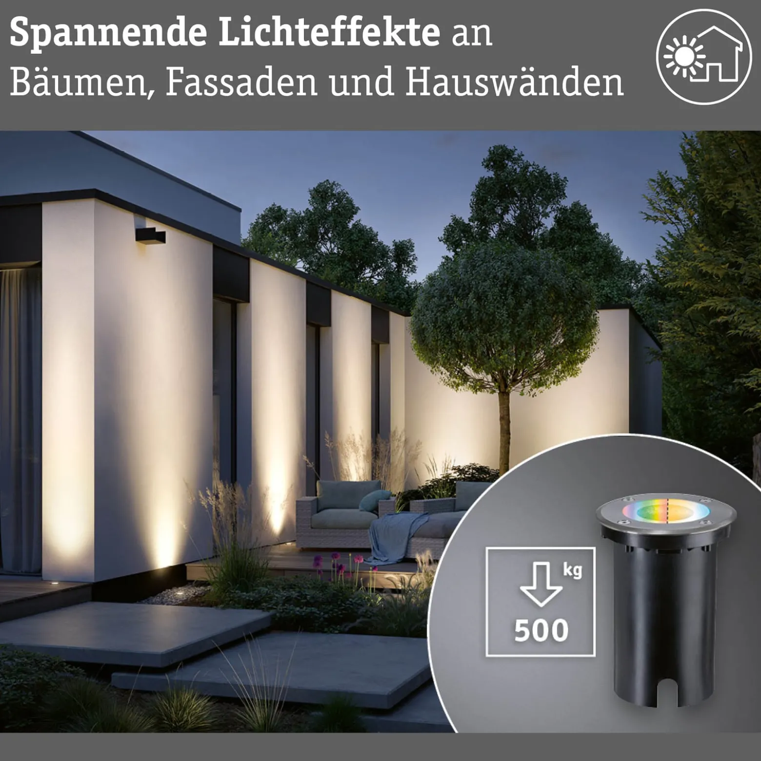 Paulmann LED-Bodeneinbauleuchte Floor, rund, RGBW, zigbee