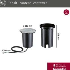 Paulmann LED-Bodeneinbauleuchte Floor, rund, RGBW, zigbee