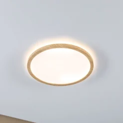 Paulmann LED-Deckenlampe Atria Shine Ø29cm eiche IP44 3.000K