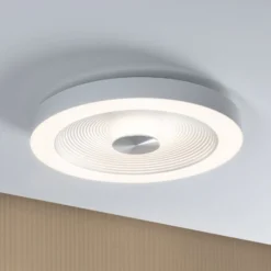 Paulmann LED-Deckenlampe Volea, weiß/silber Ø 40 cm IP44 dim